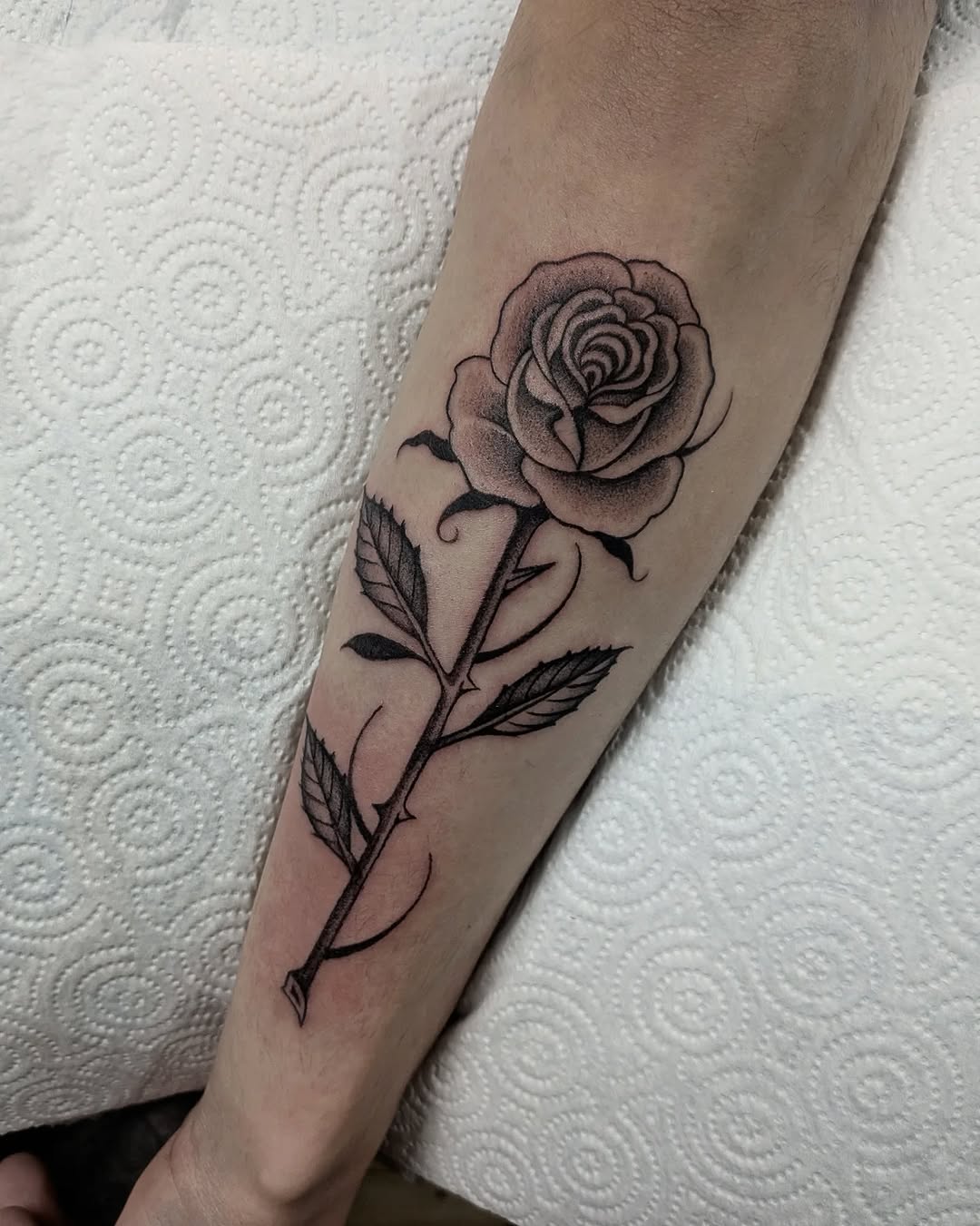 Tattoo by @darkdaystattoos — black_and_grey, realism