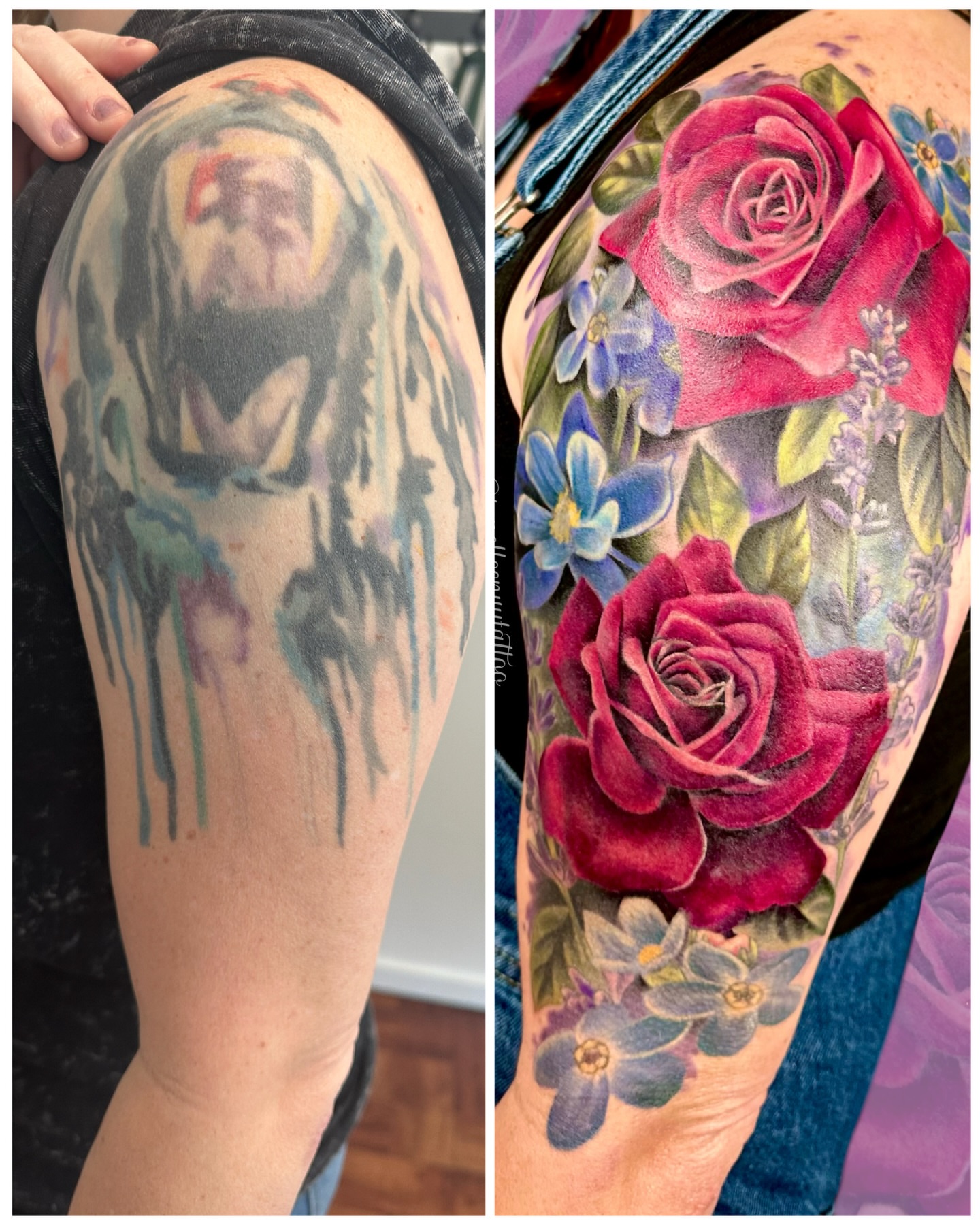 Tattoo by @janelleenvytattoo — realism, watercolor