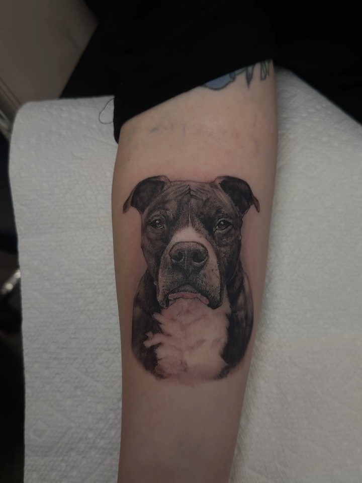 Tattoo by @jordyn_tattoos — realism, black_and_grey