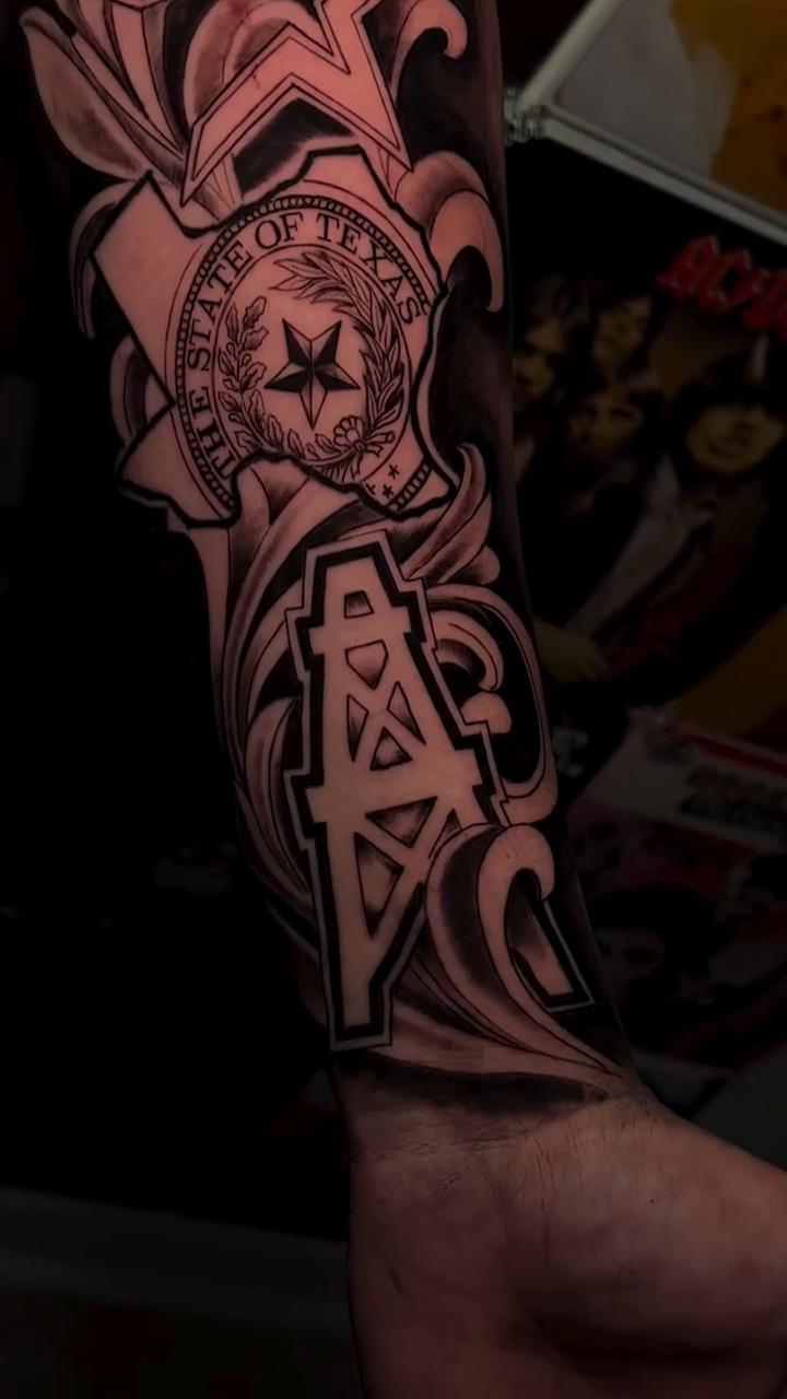 Ornamental geometric design geometric tattoo by Thomas