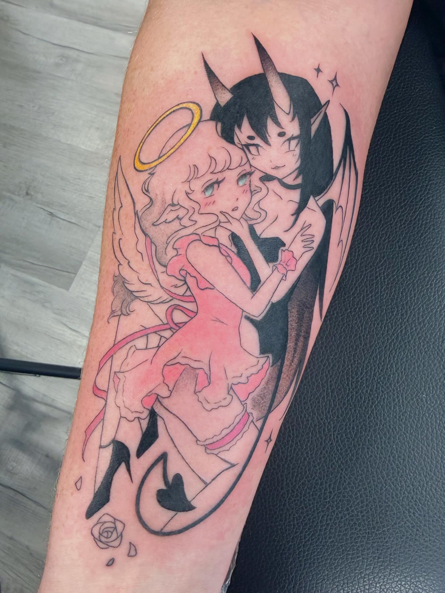 Tattoo by @sugar.sins.tattoo — anime, illustrative