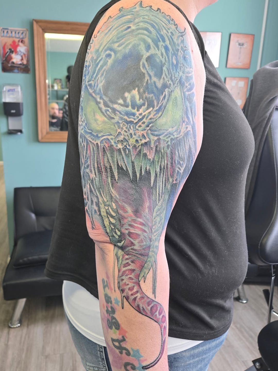Tattoo by @beardsley_tattoos — realism, black_and_grey