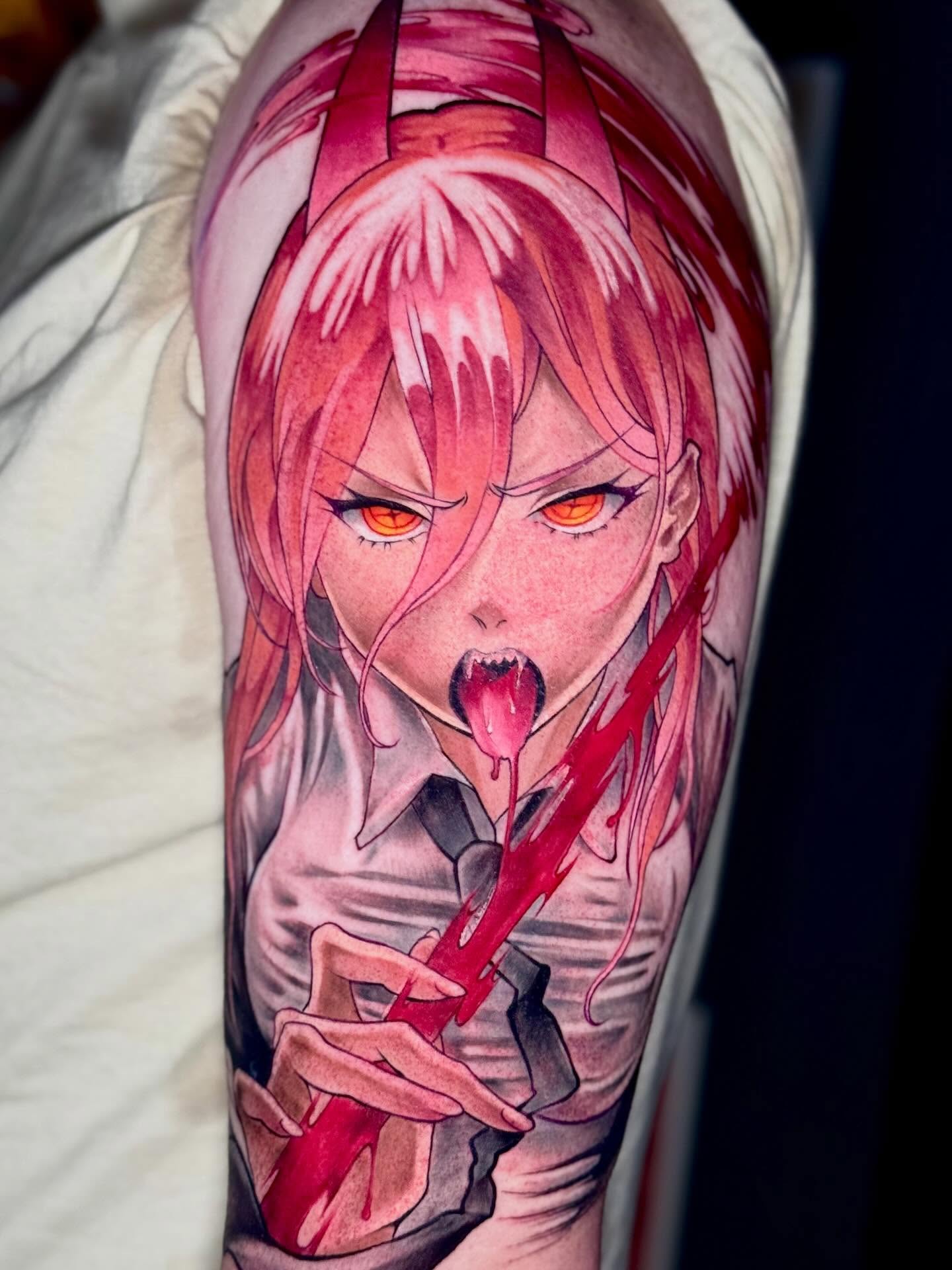 Tattoo by @abi.does.tattoos β anime