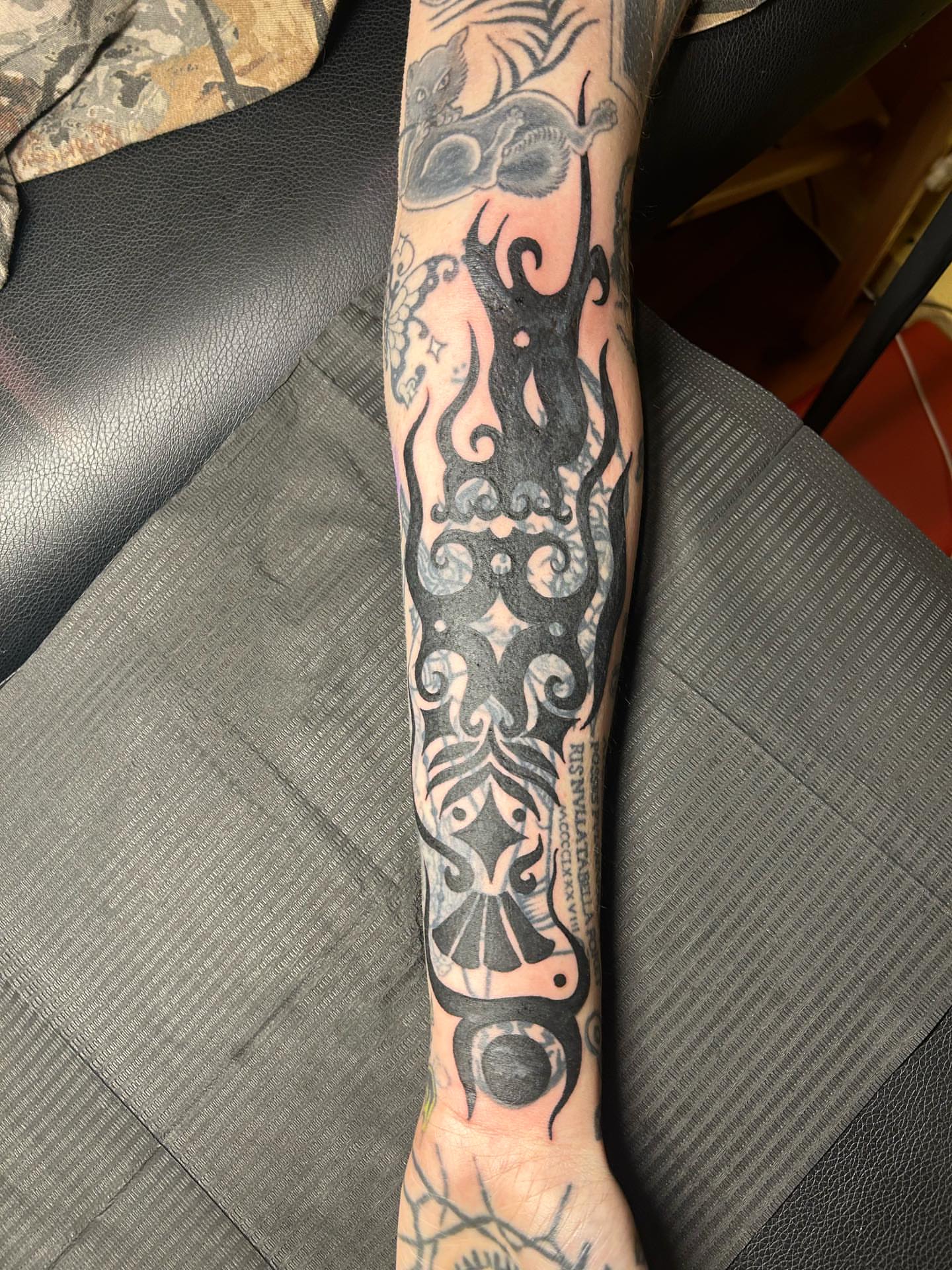 Octopus black and grey tattoo on the forearm by ✧✦ ☻ ✦✧
