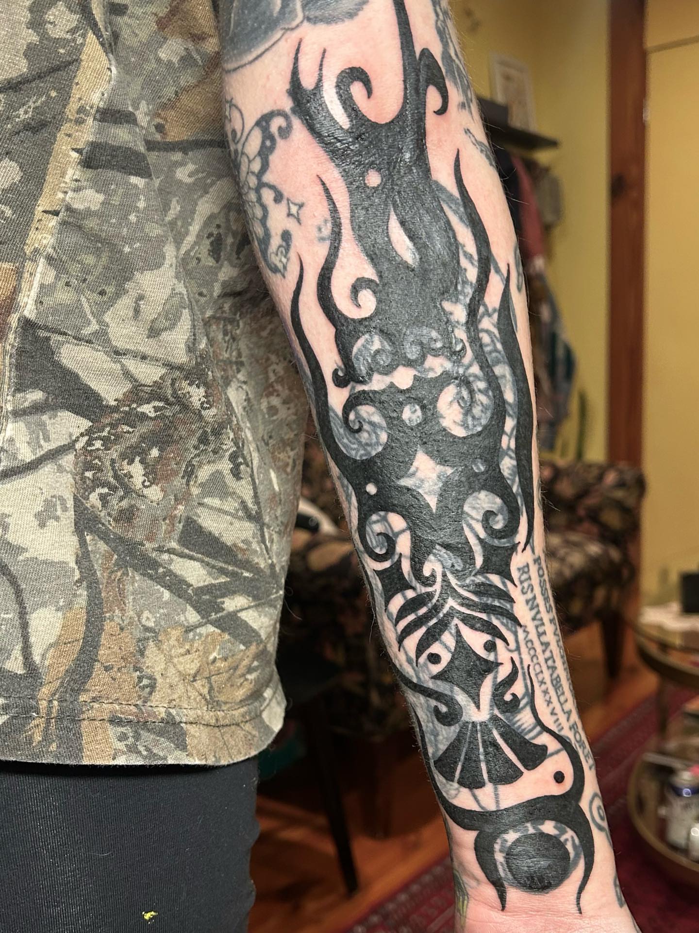 Octopus tribal tattoo on the forearm by ✧✦ ☻ ✦✧