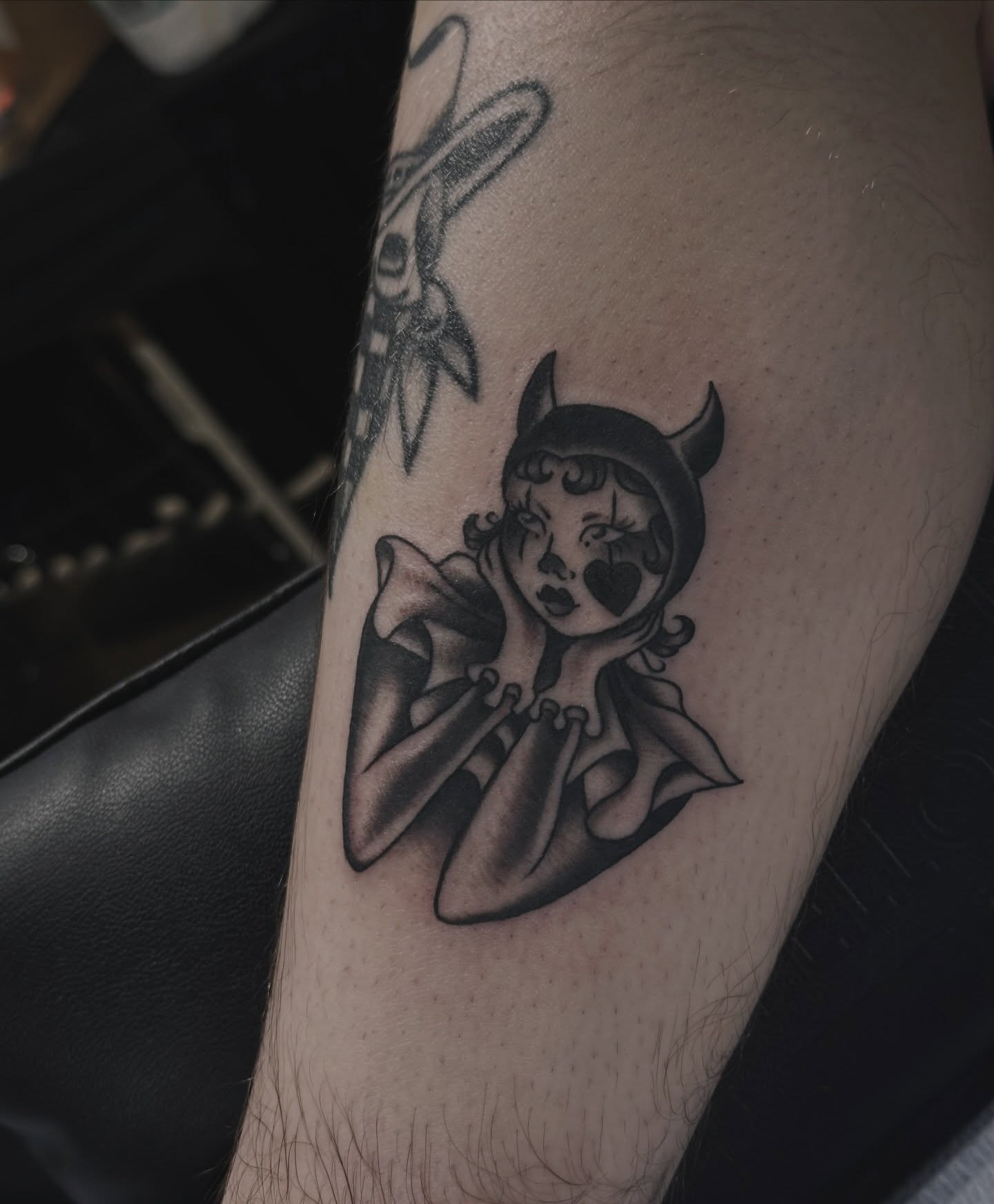Tattoo by @sydneybeetattoos — black_and_grey