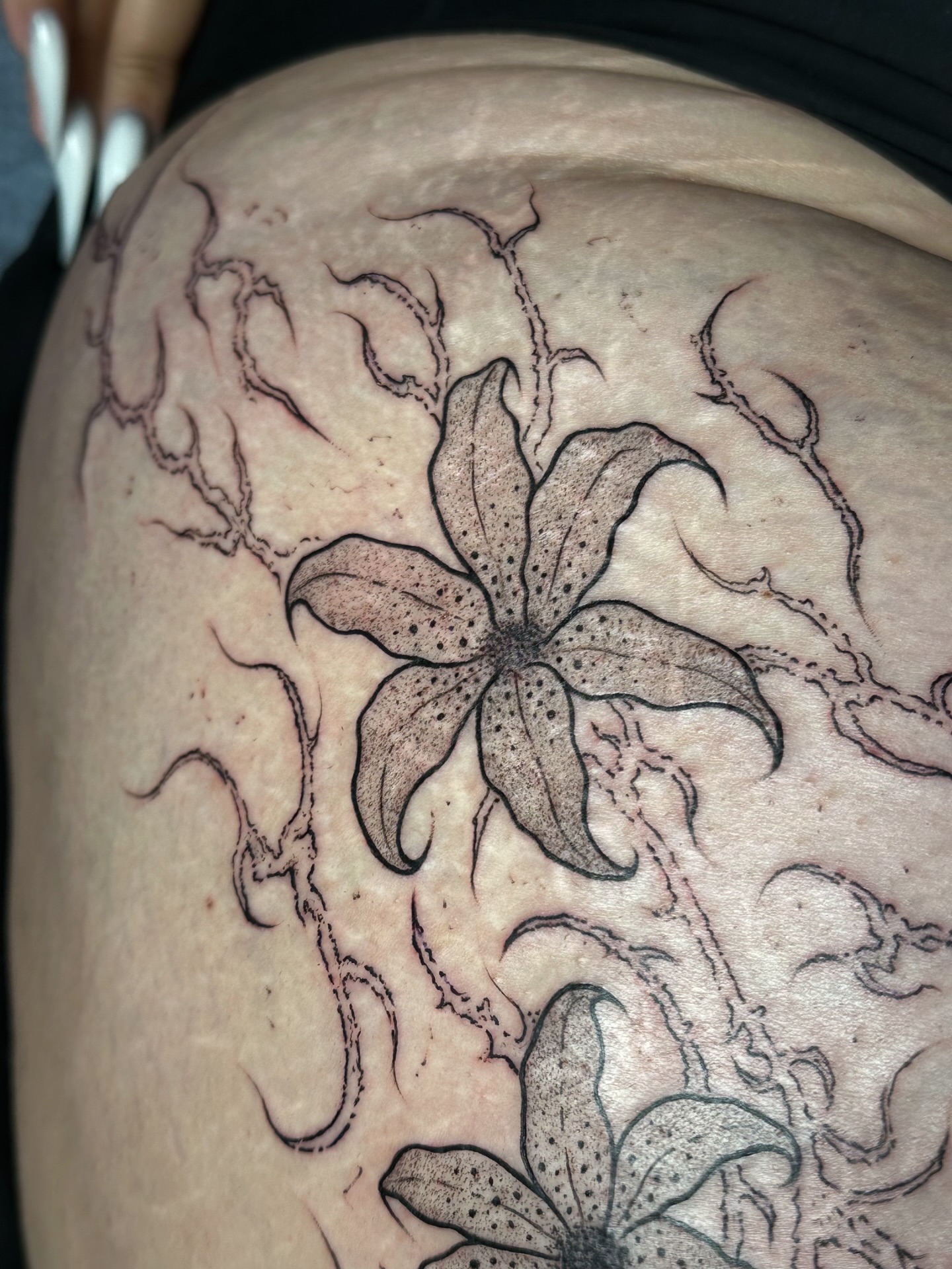 Tattoo by @guayabaiqueso — dotwork, black_and_grey