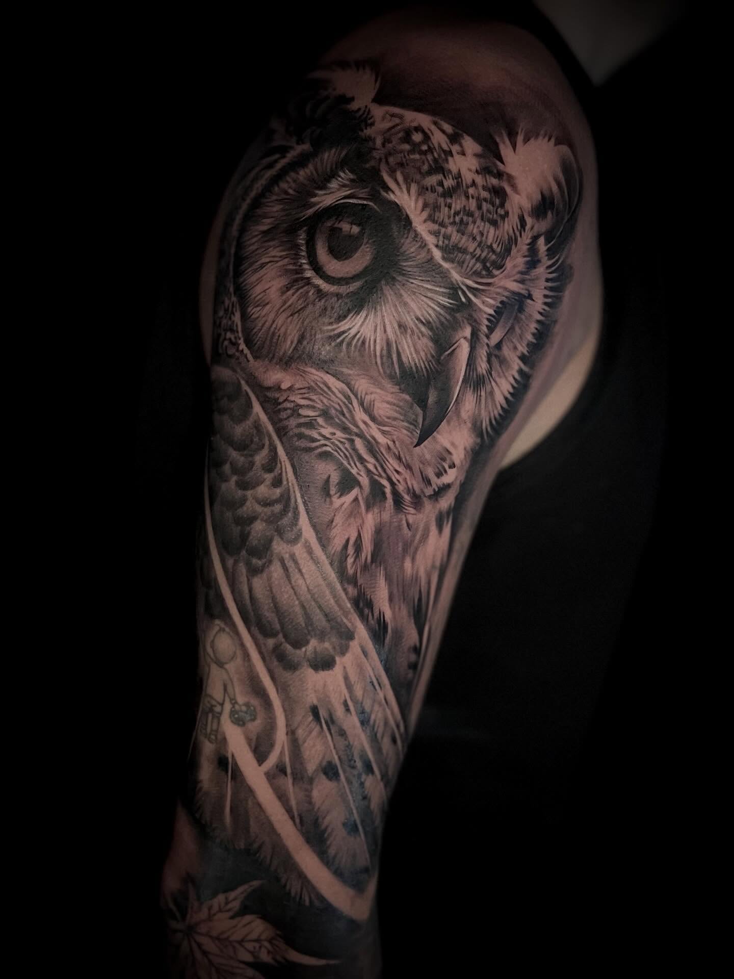 Tattoo by @monica.tattoos — realism, black_and_grey
