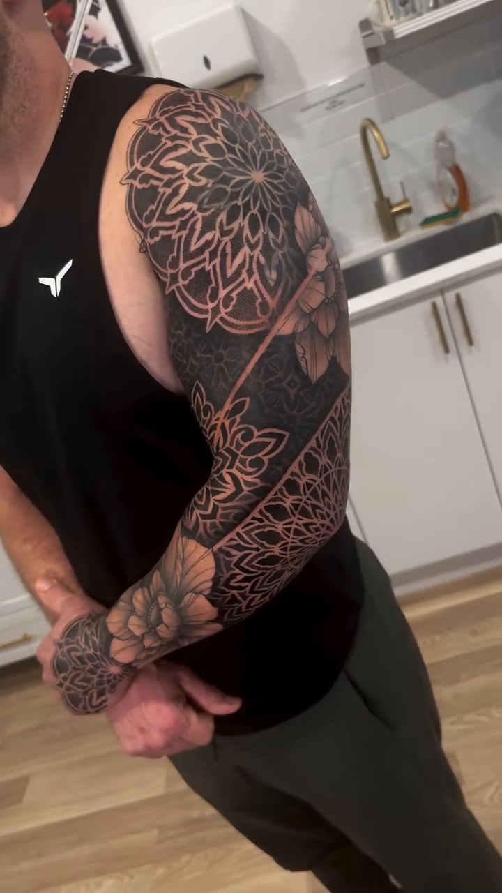 Tattoo by @fleur.tattoos — geometric, ornamental