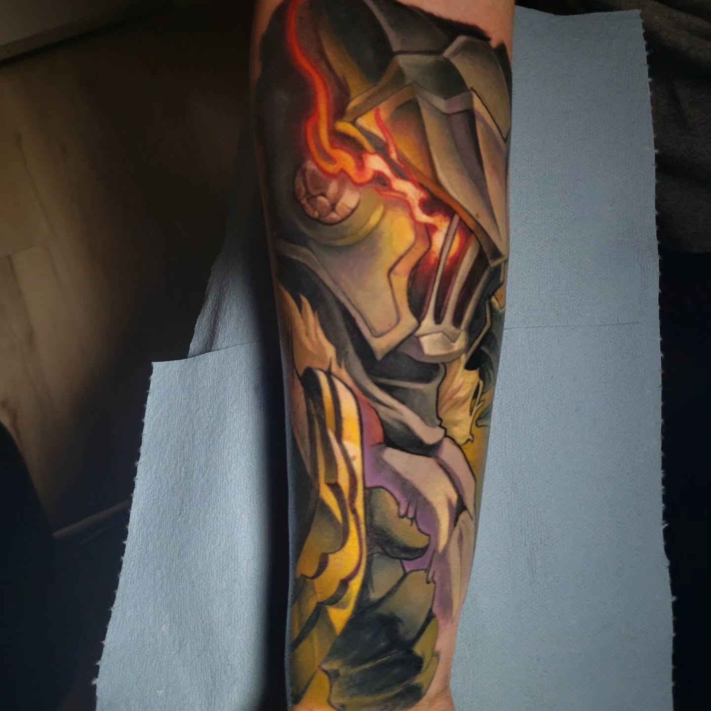 Warrior realism tattoo on the forearm by Bo
