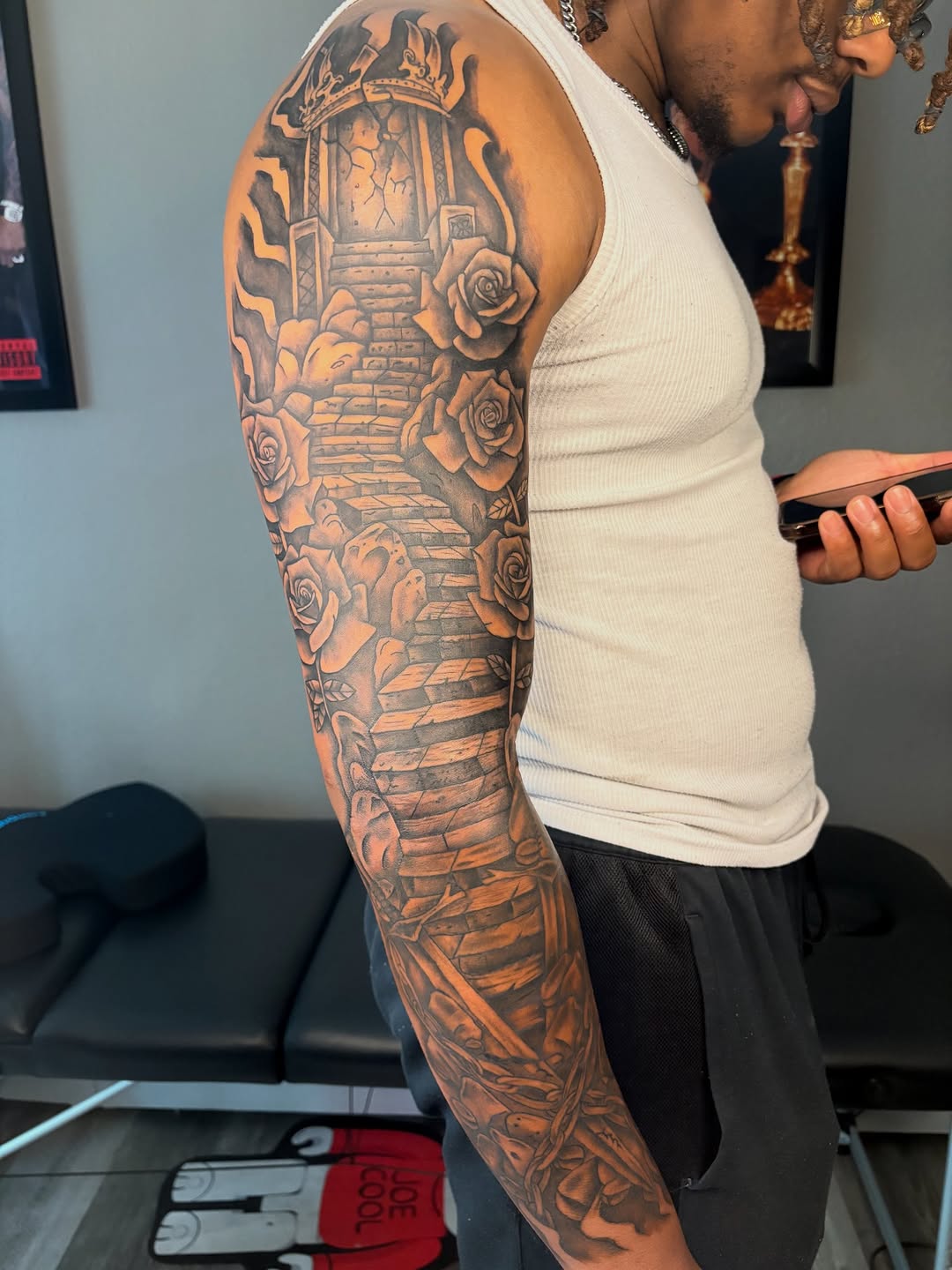 Tattoo by @maleekinkz โ black_and_grey, realism