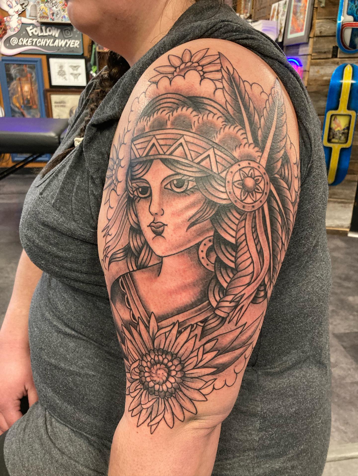 Tattoo by @jessewortheytattoo — black_and_grey, realism