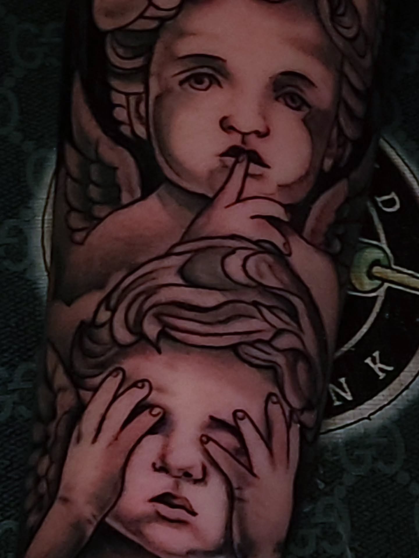 Child with snake neo-traditional tattoo on the forearm by 🗣 No Minors🔞‼️‼️‼️