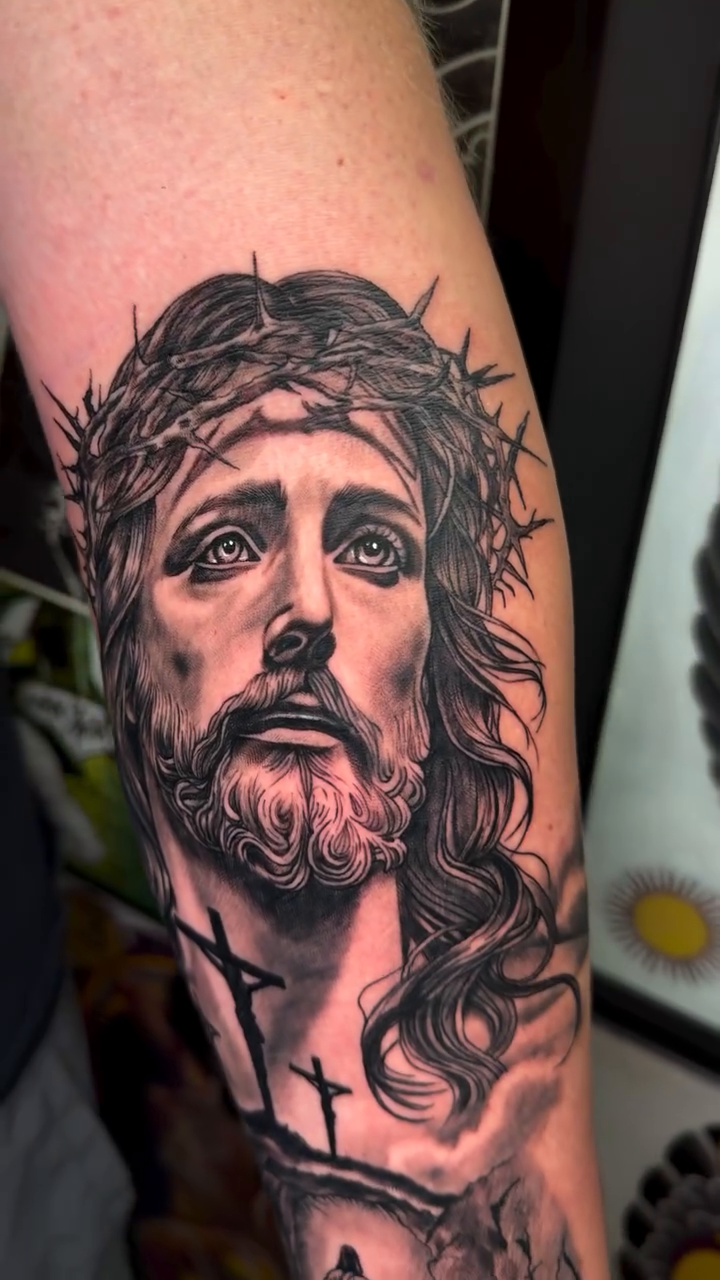 Tattoo by @jaws_the_artist — realism, black_and_grey