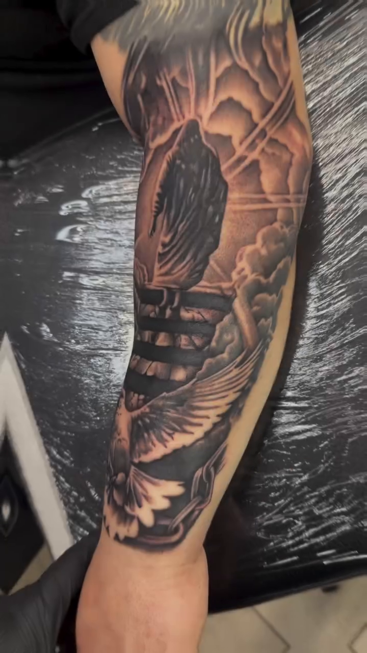 Tattoo by @tattoozby_jayb — black_and_grey, realism