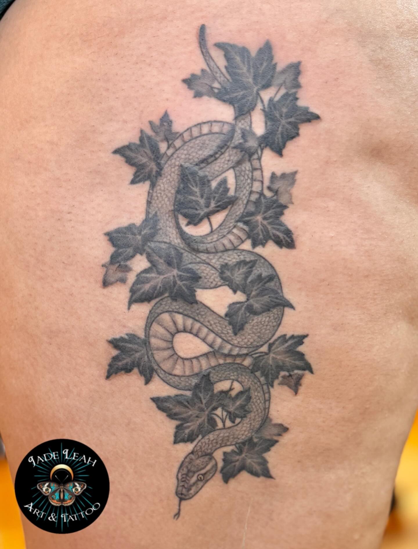 Tattoo by @jadeleah.artandtattoo β black_and_grey
