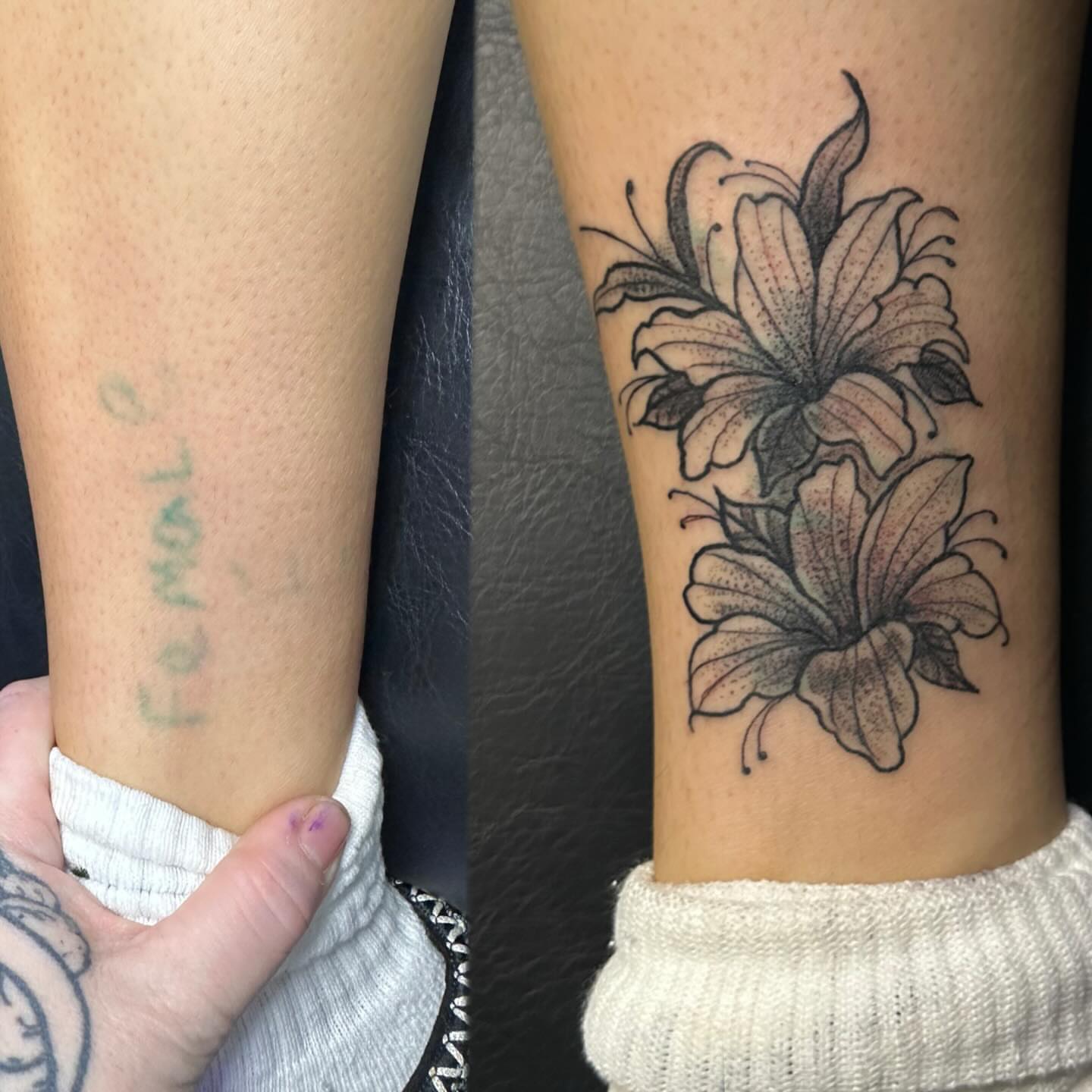 Tattoo by @needlecakeinc — dotwork