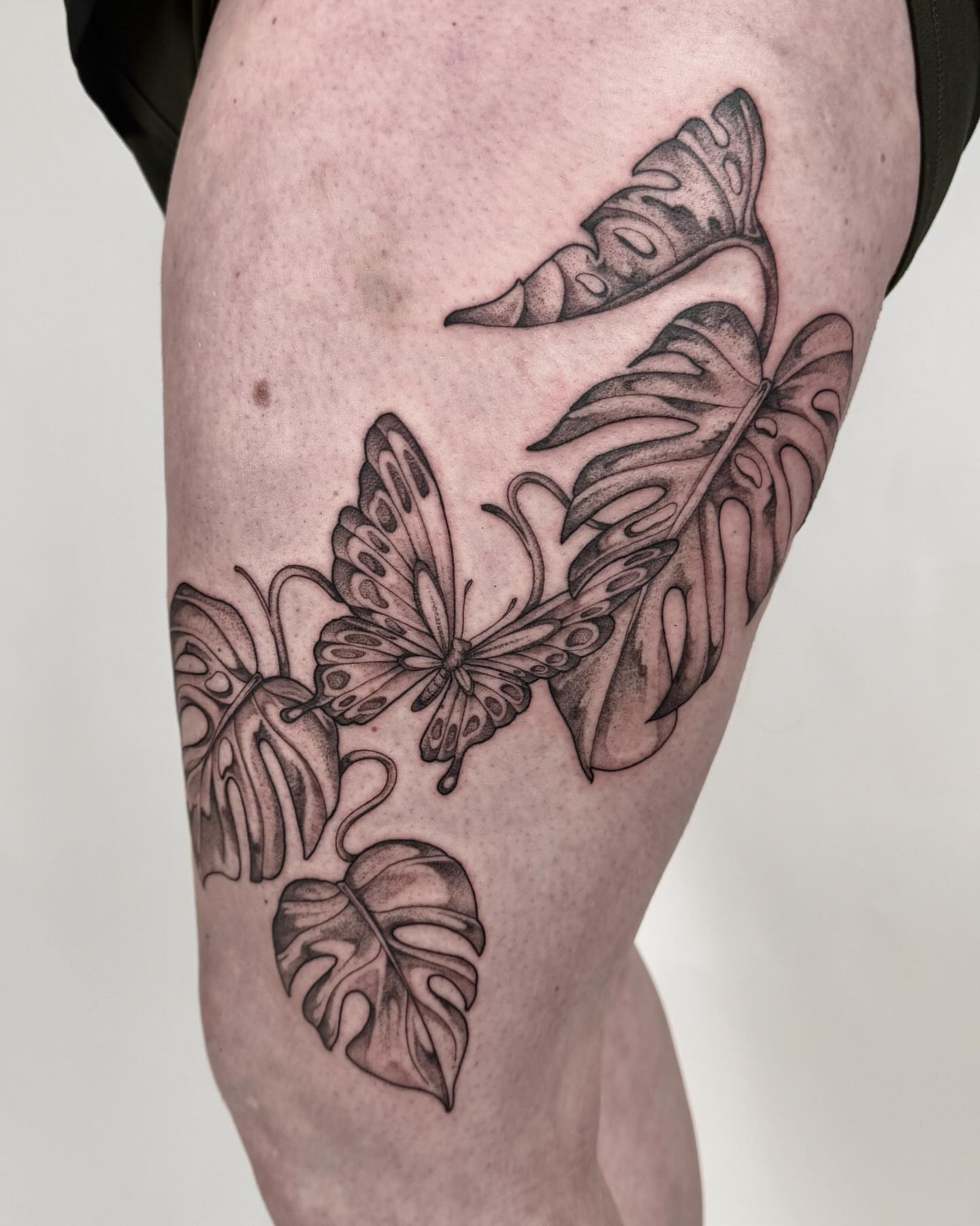 Tattoo by @horsegirltats — black_and_grey, realism