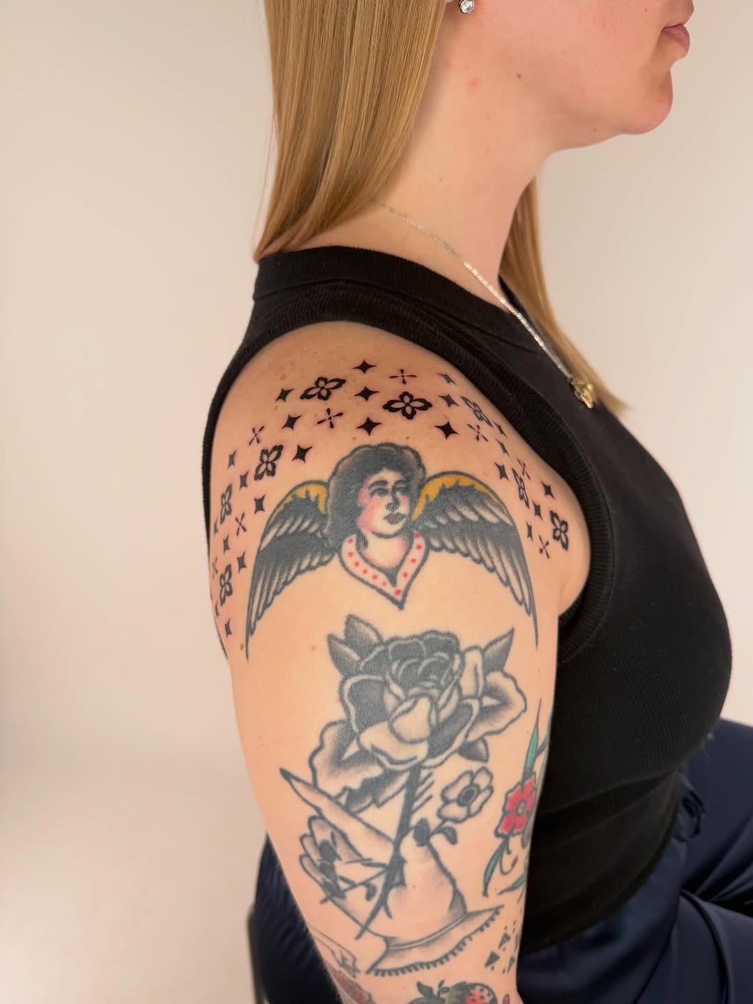 Tattoo by @leahramosink — american_traditional, black_and_grey