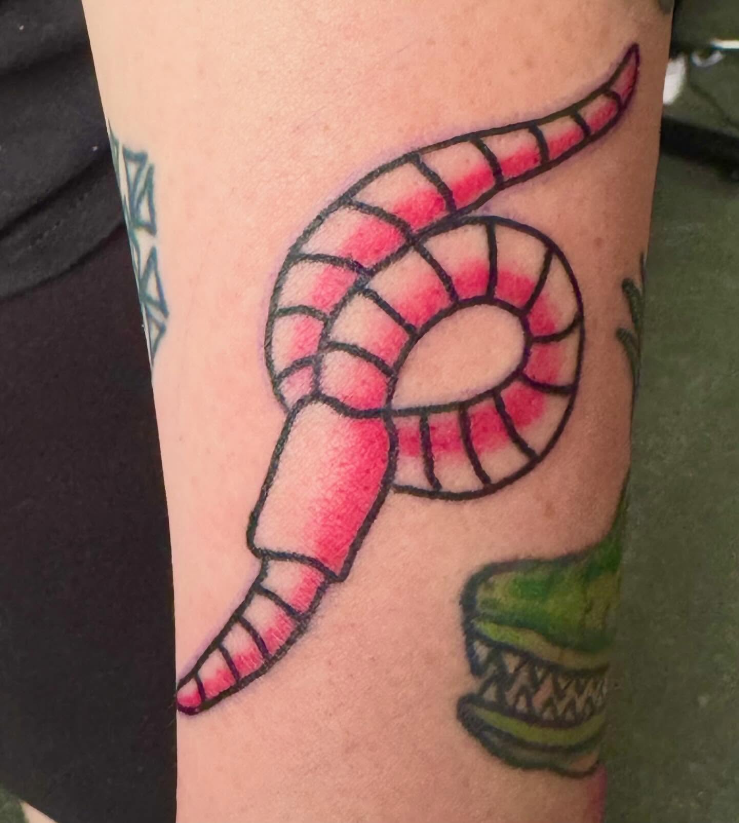 Horn American traditional tattoo on the forearm by 🌛 𐌀𐌋𐌄𐋄𐌉𐌔 🌜