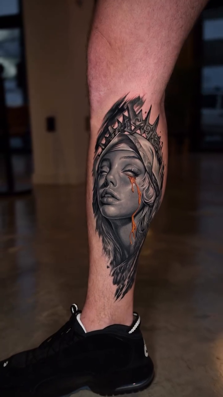 Tattoo by @gregordevera — black_and_grey, realism