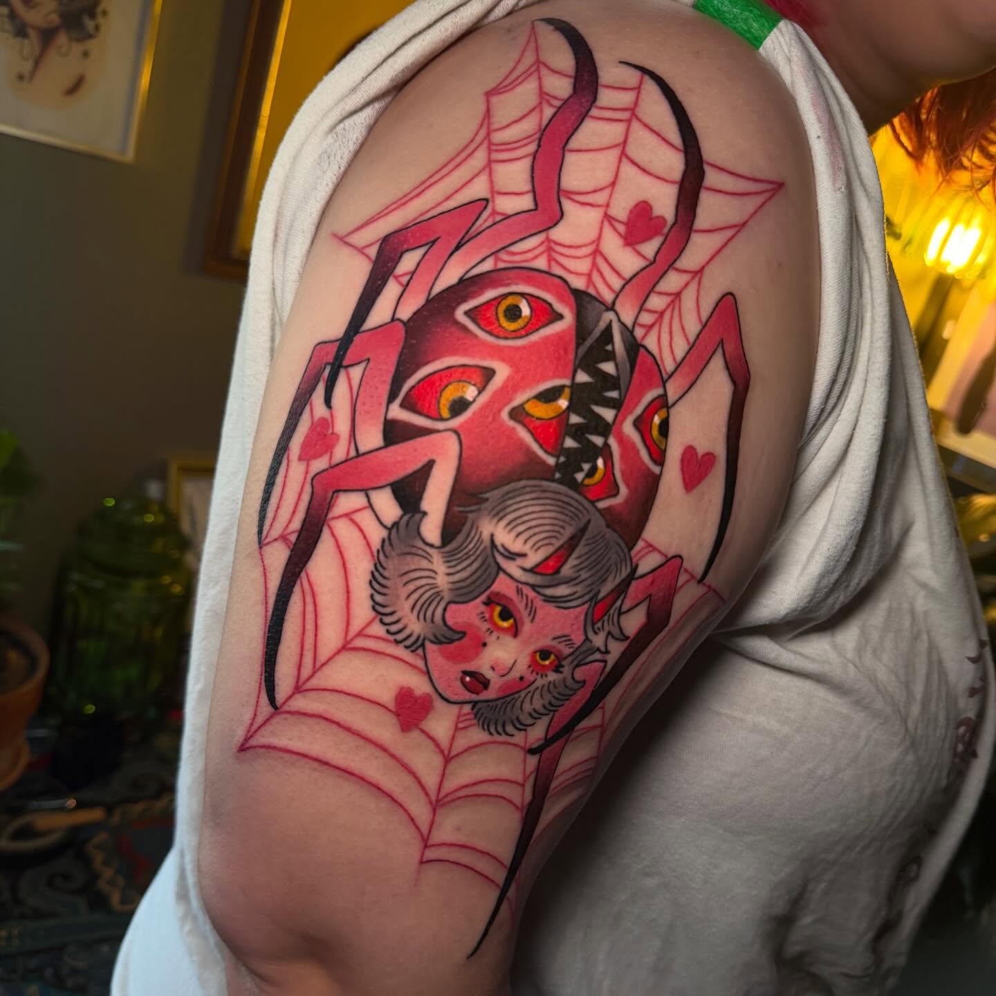 Tattoo by @reaganmauldintattoos — american_traditional, dotwork