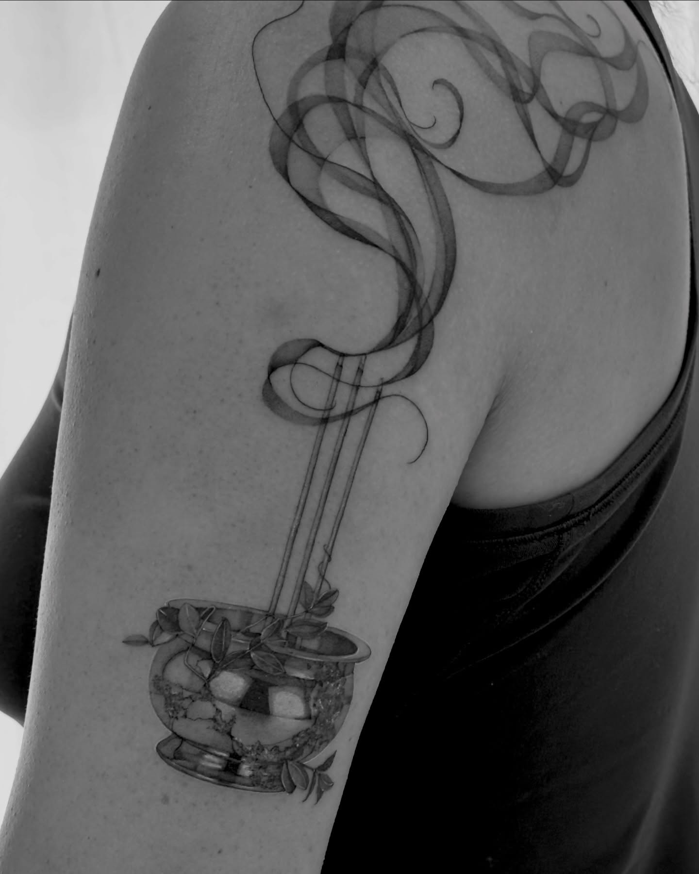 Tattoo by @heeyatattoo — black_and_grey, realism