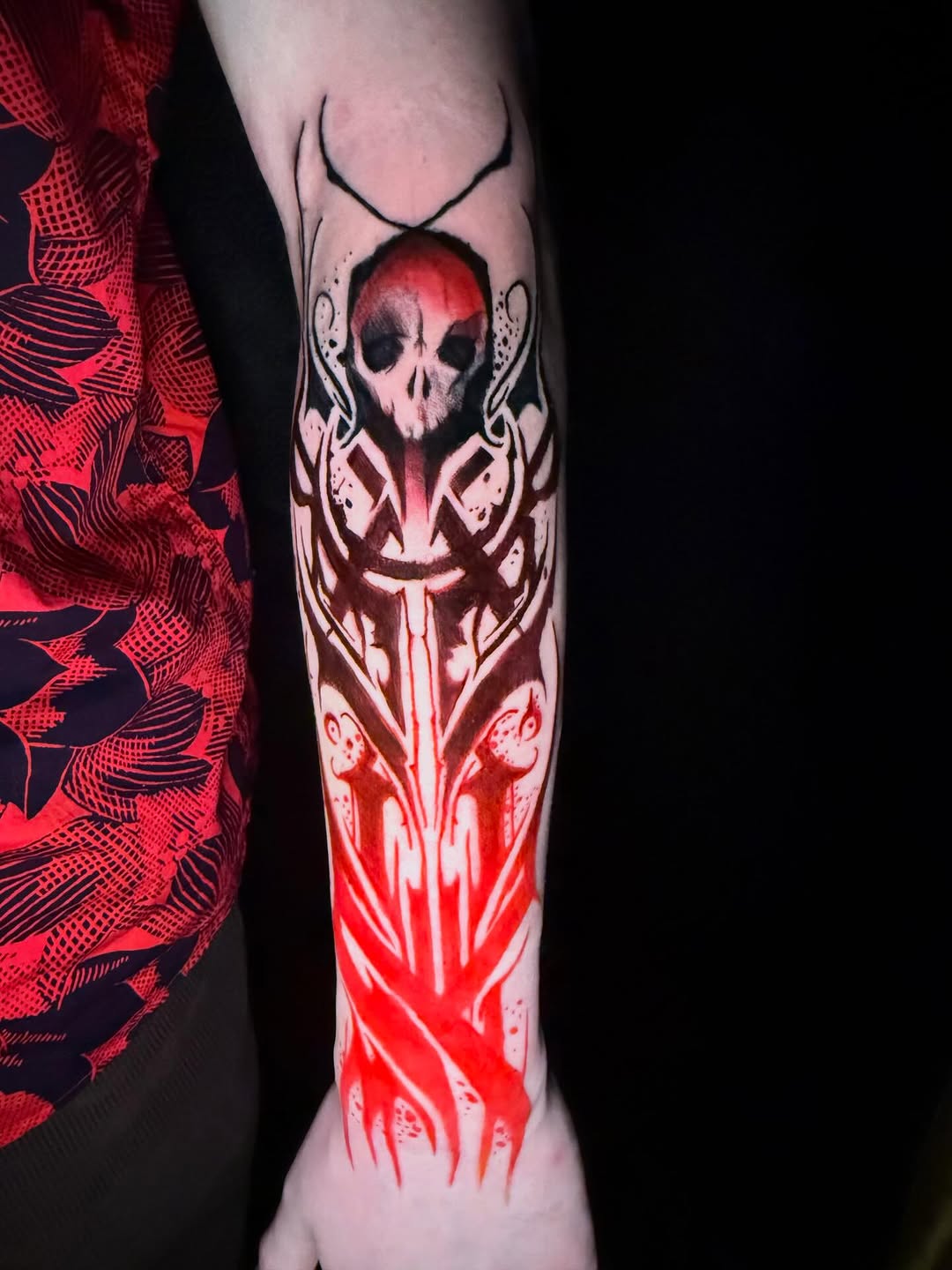 Tattoo by @skunk_punk_ink — trash_polka, blackwork