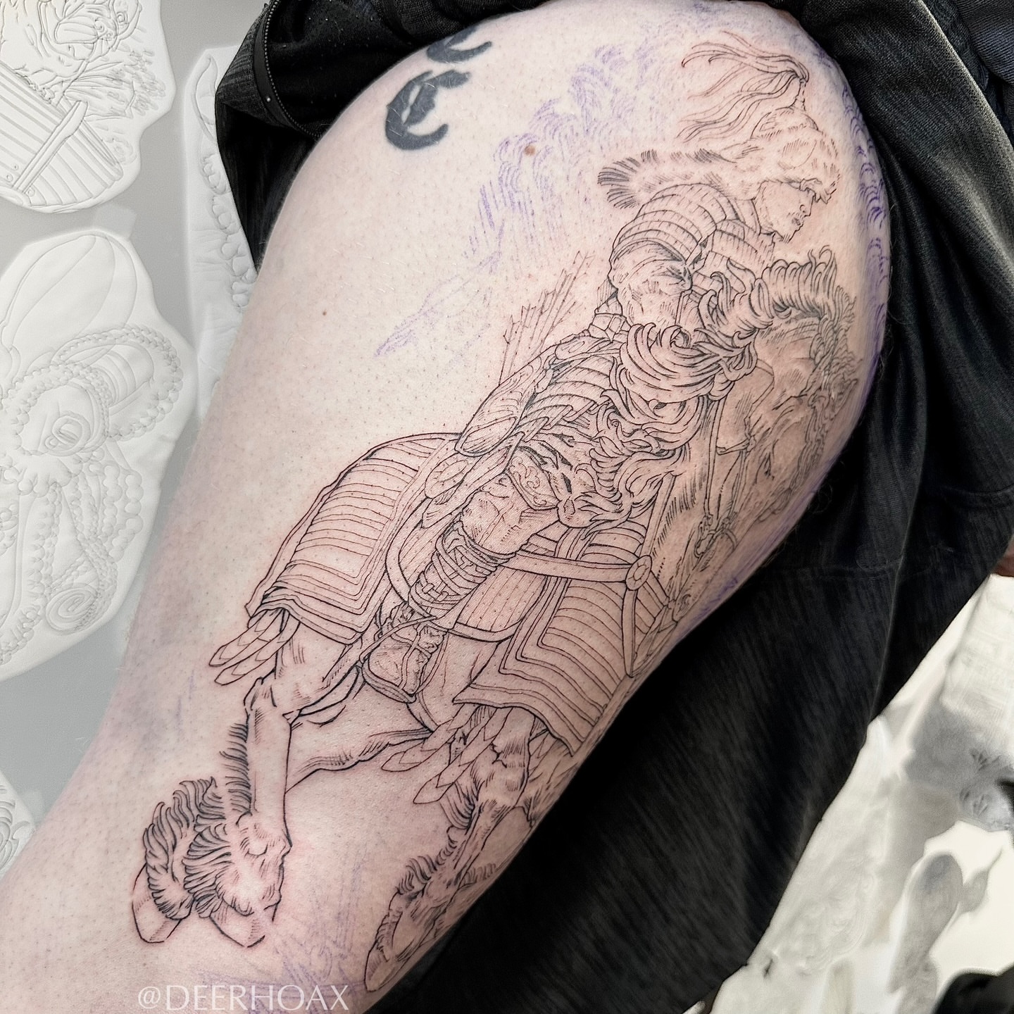 Tattoo by @deerhoax — black_and_grey, realism