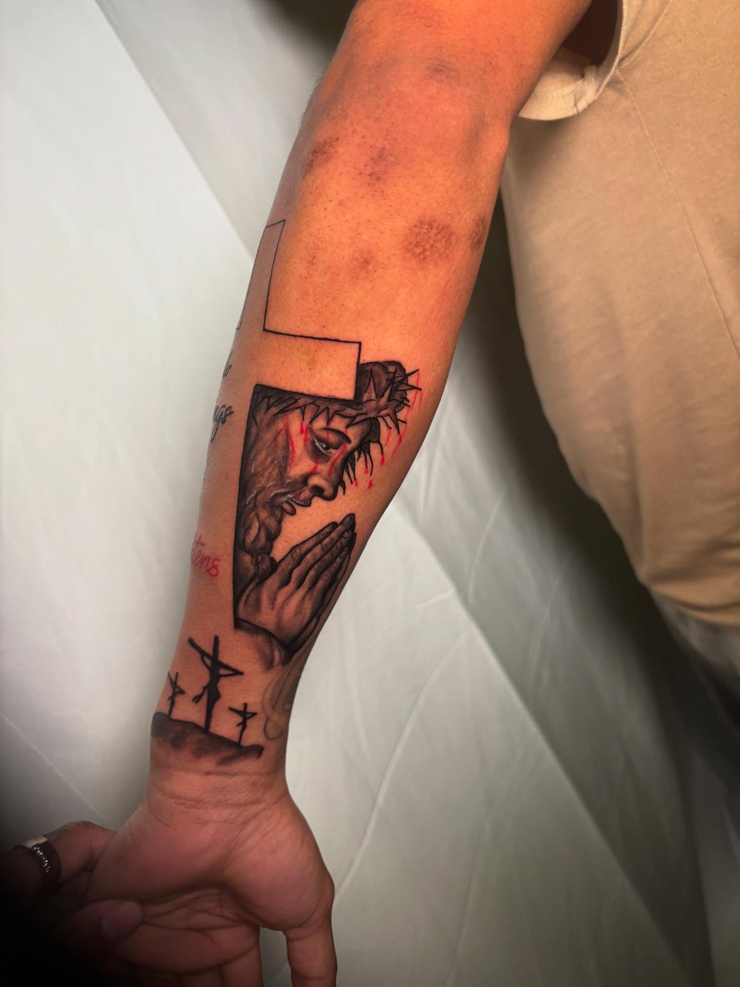 Tattoo by @inkys_ink — realism, black_and_grey