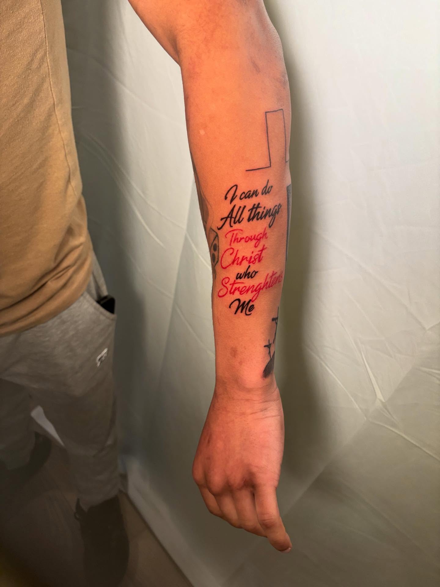 Tattoo by @inkys_ink — lettering_script