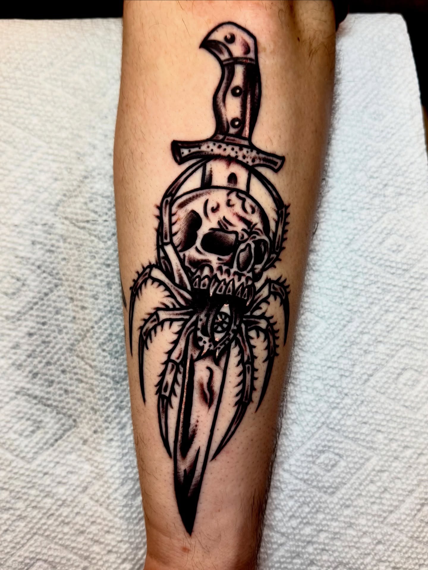 Tattoo by @sodablob — black_and_grey, dark_realism