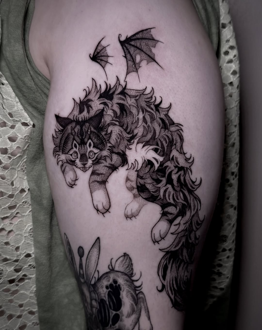 Tattoo by @mochitats — dotwork, dark_realism