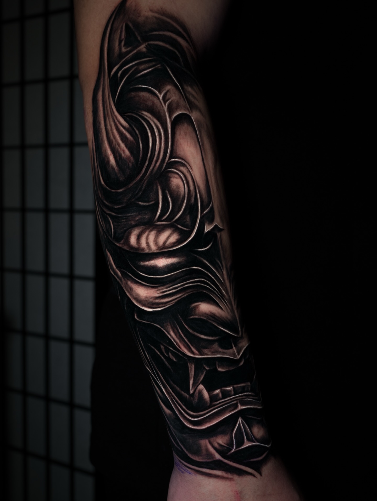 Tattoo by @juan_arias_art — black_and_grey, dark_realism