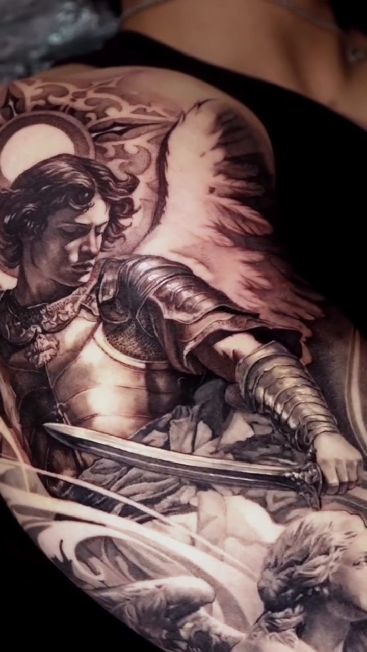 Tattoo by @umzii__tattoo β realism, black_and_grey