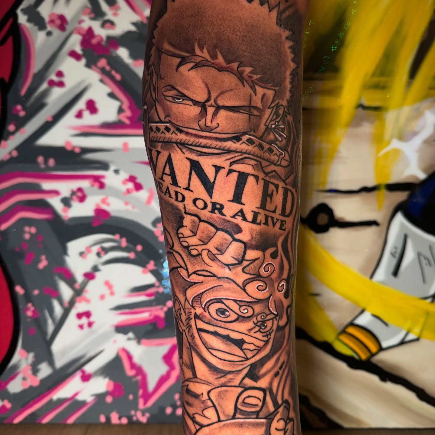 Tattoo by @spin_ink โ black_and_grey, anime