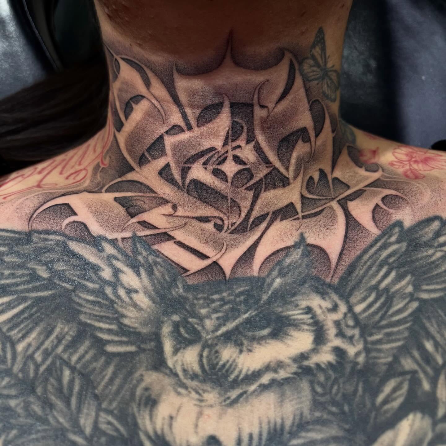 Tattoo by @ashtattooer — black_and_grey, geometric