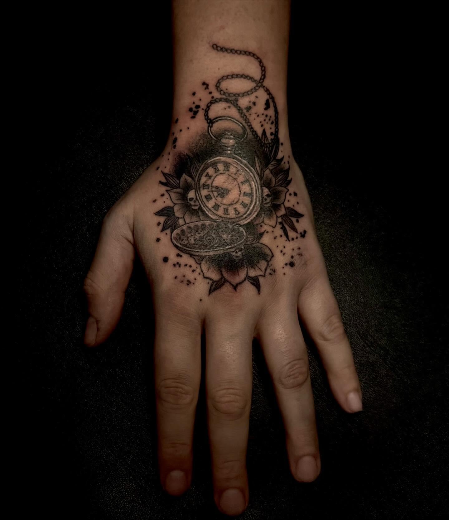 Tattoo by @kgoth_tattoo — black_and_grey