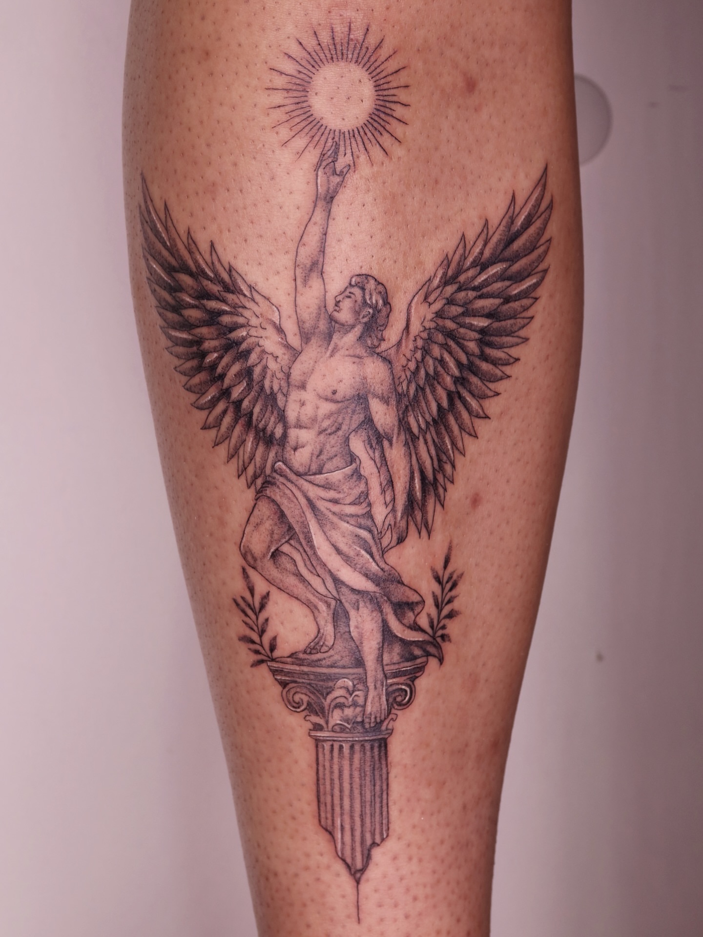 Tattoo by @lexgetink — black_and_grey, realism