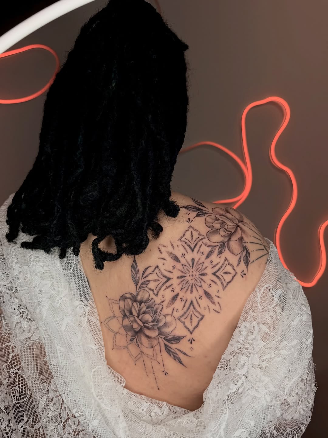 Tattoo by @yink_tattoos — dotwork, ornamental