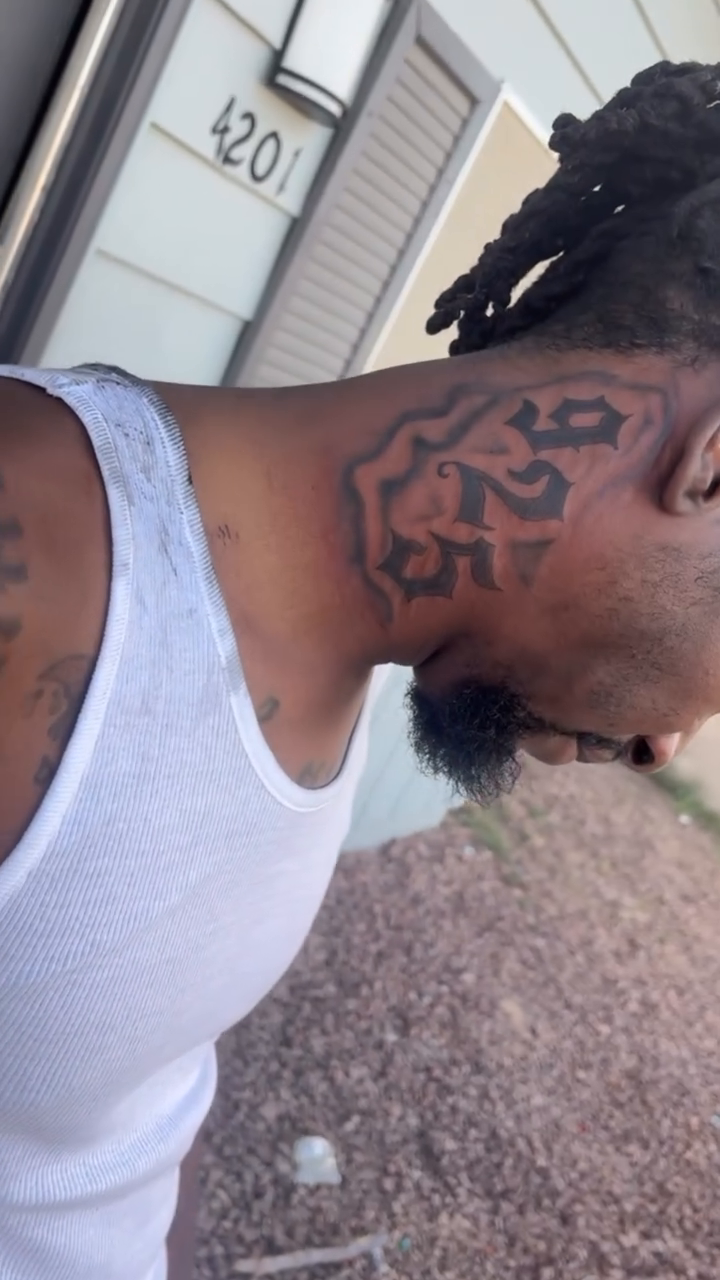 Lion head tattoo on neck Chicano tattoo on the neck by TP