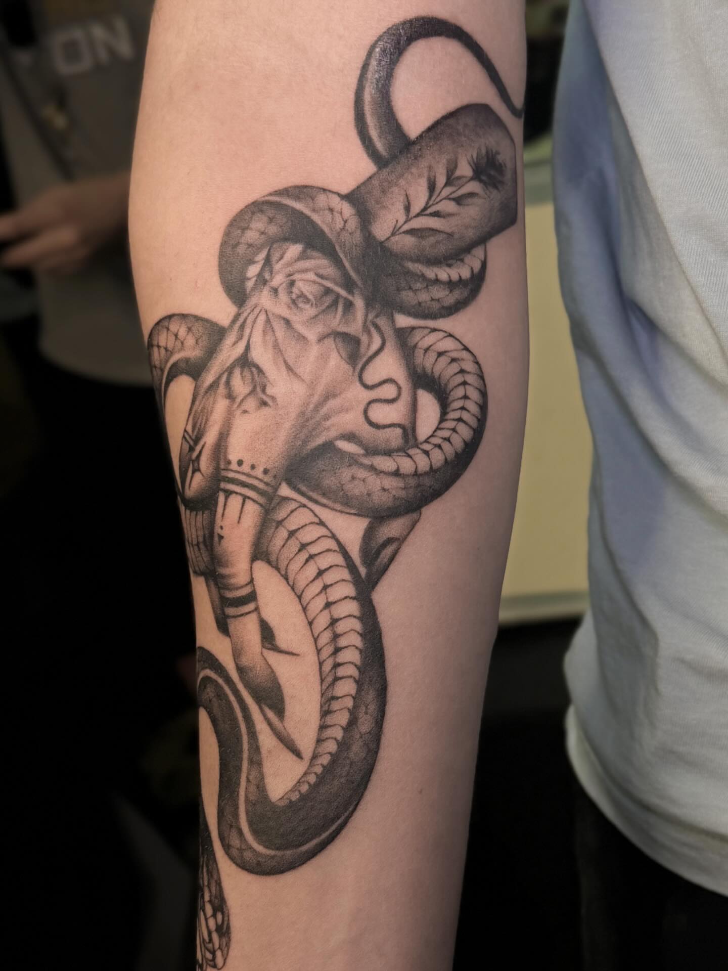 Tattoo by @brknsocialclub — black_and_grey, realism