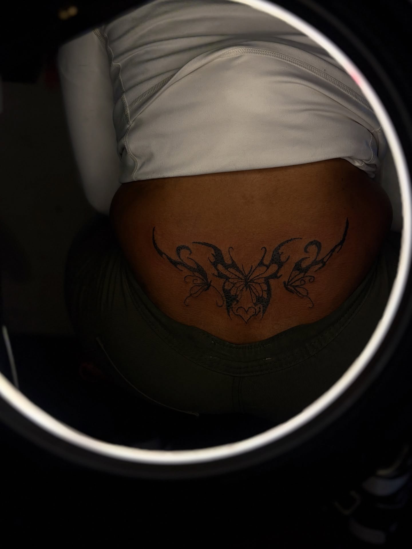 Butterfly tribal tattoo on the torso by Winter j