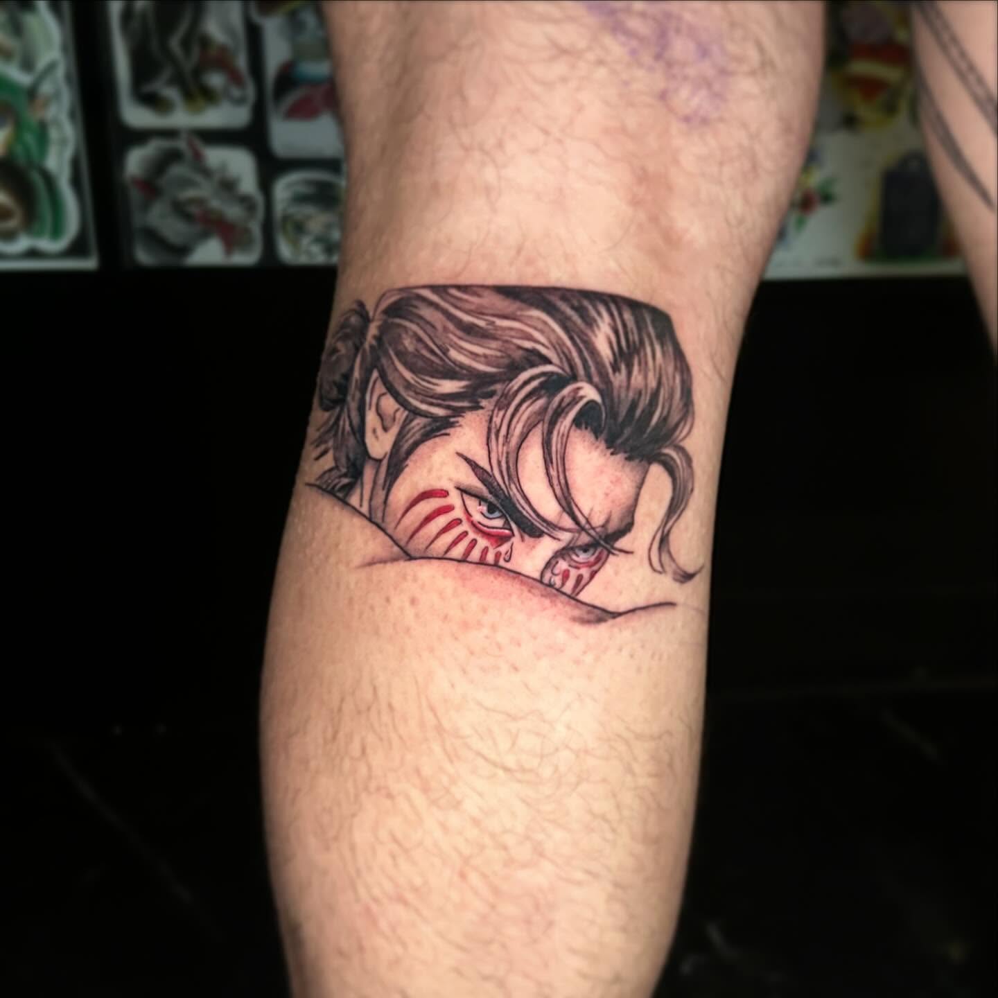 Woman with angry expression realism tattoo on the forearm by 🕸🖤Kass🖤🕸