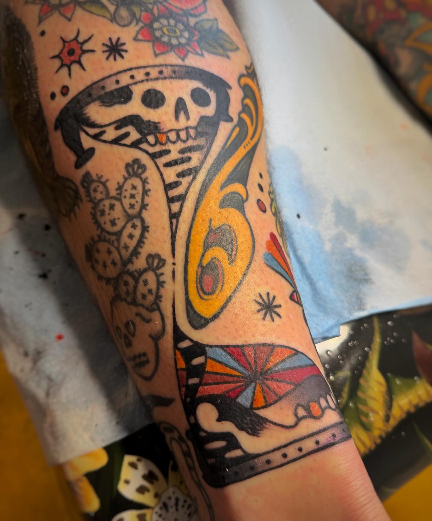 Tattoo by @maneefriday — american_traditional, dotwork