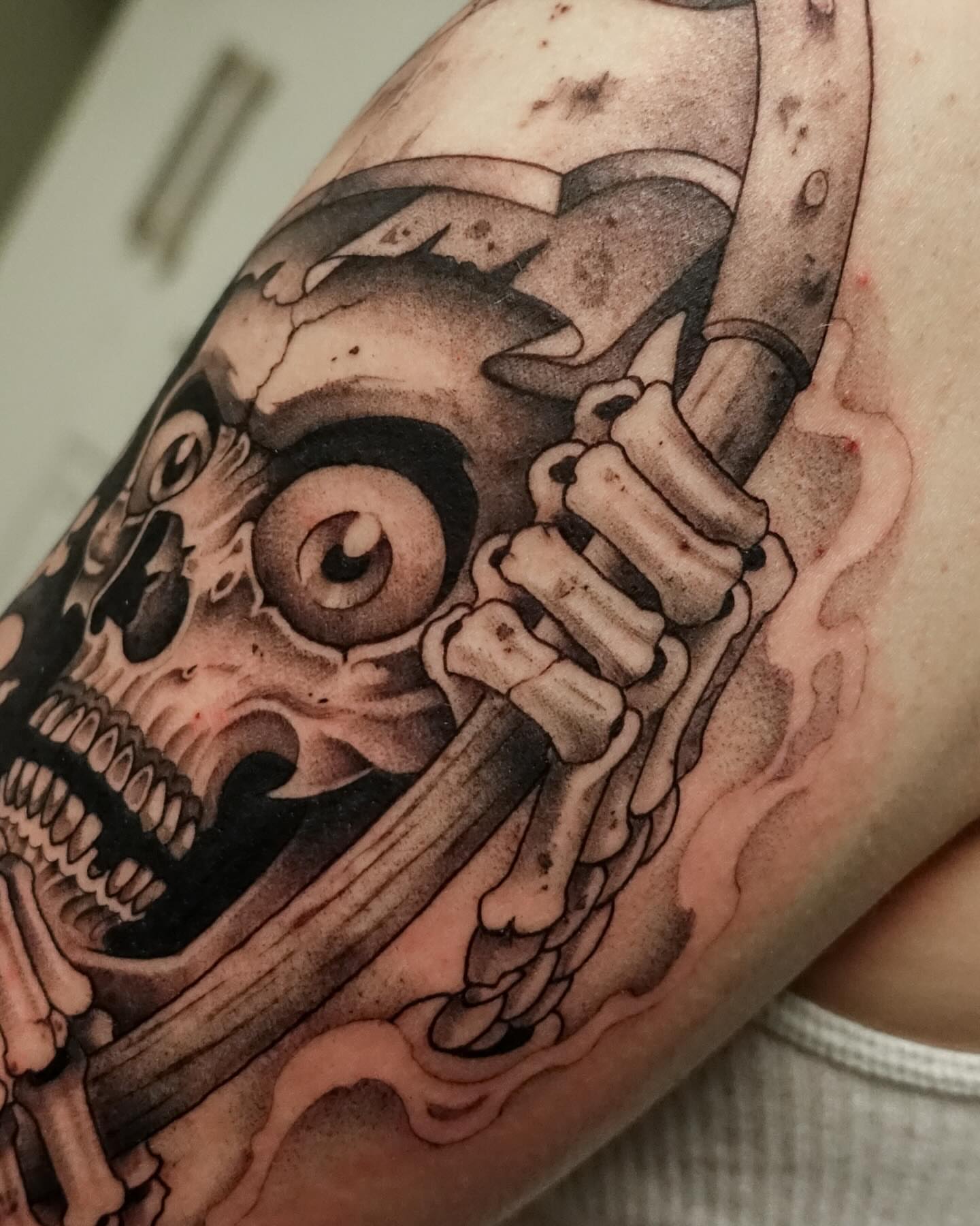 Tattoo by @leperemael — black_and_grey, realism