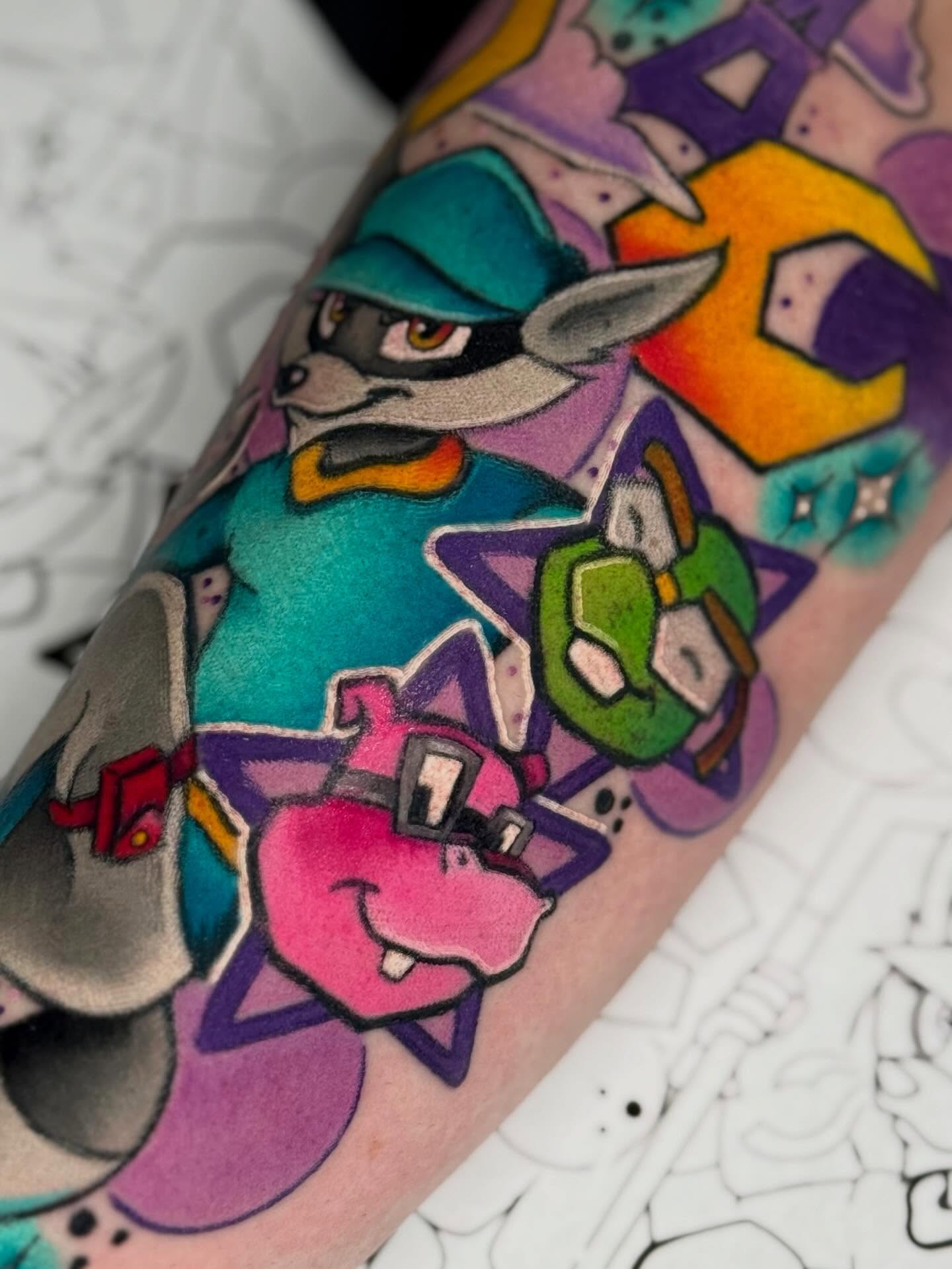 Tattoo by @briannadicksonart — geometric, anime