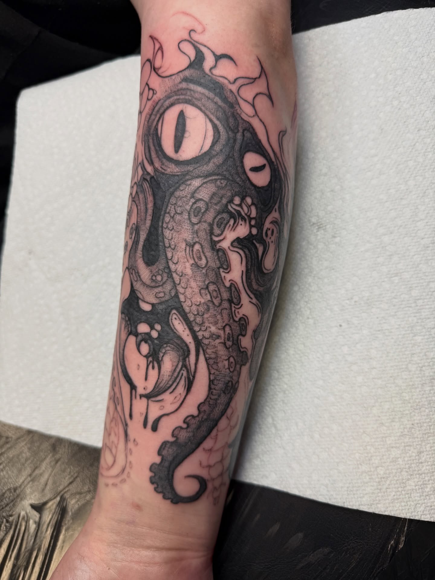 Tattoo by @blackmeddle — black_and_grey, realism