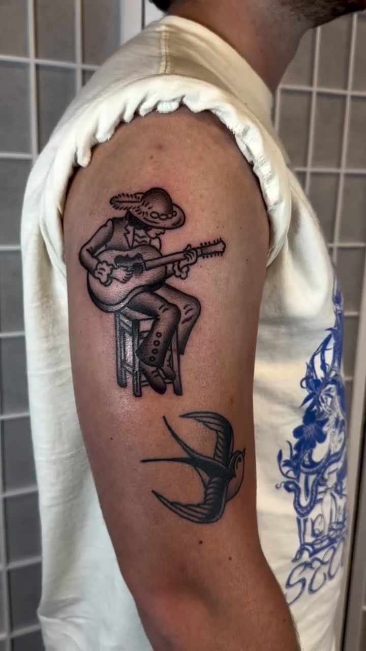 Tattoo by @sadvladink — black_and_grey, realism