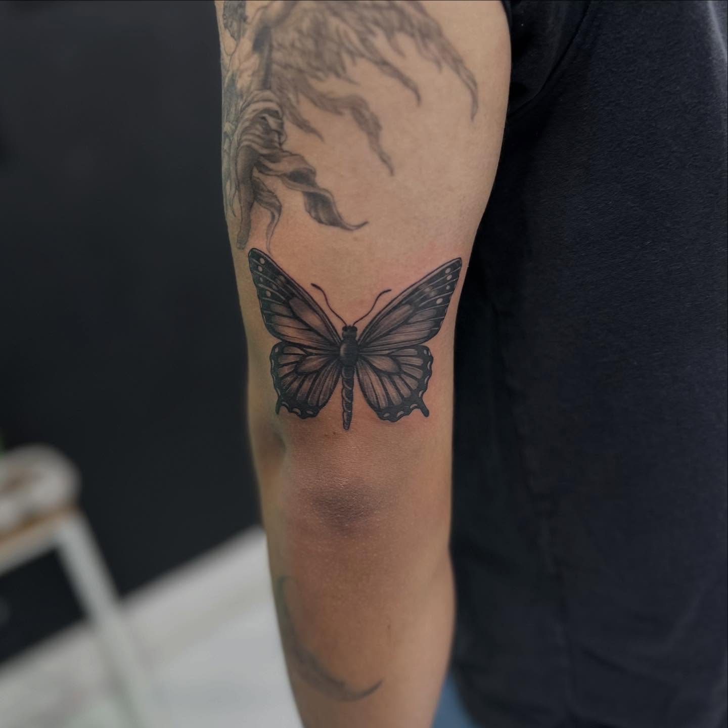 Tattoo by @viciousmarc — black_and_grey